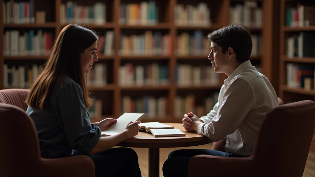 Persone sedute in cerchio in una libreria che discutono, circolo letterario in azione, atmosfera collaborativa
